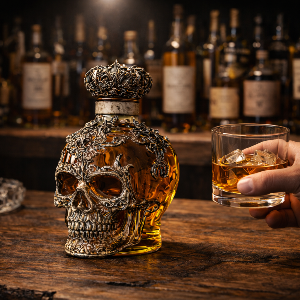 Bouteille de whisky - Édition crâne