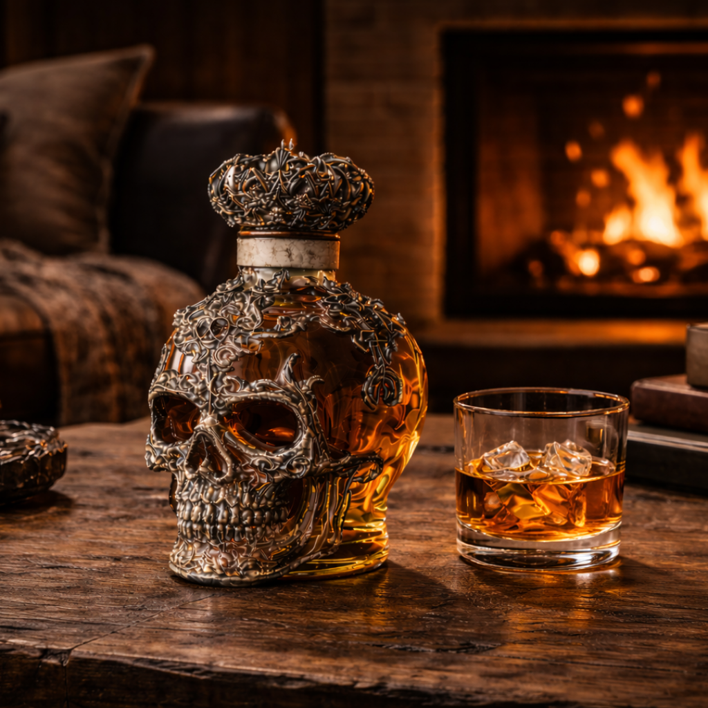 Bouteille de whisky - Édition crâne