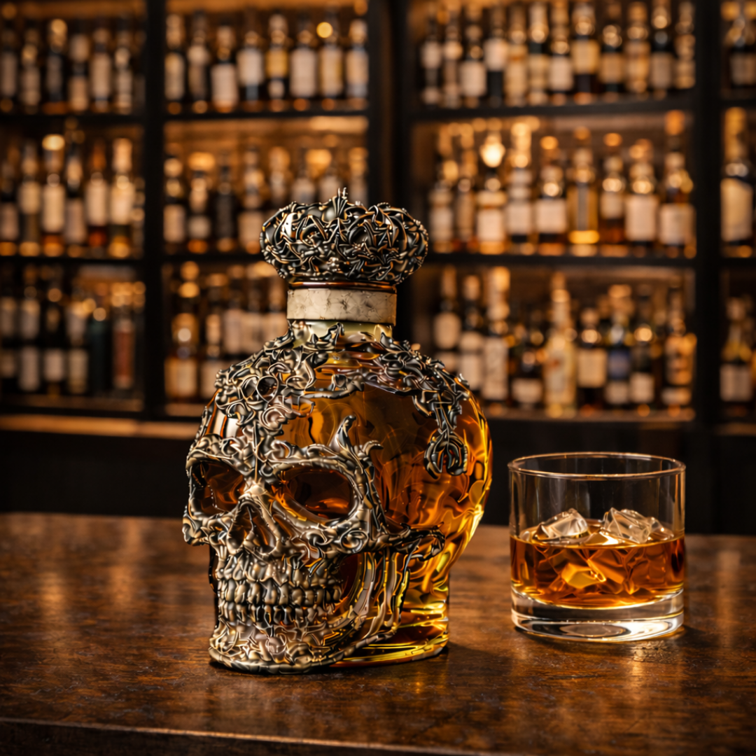 Bouteille de whisky - Édition crâne