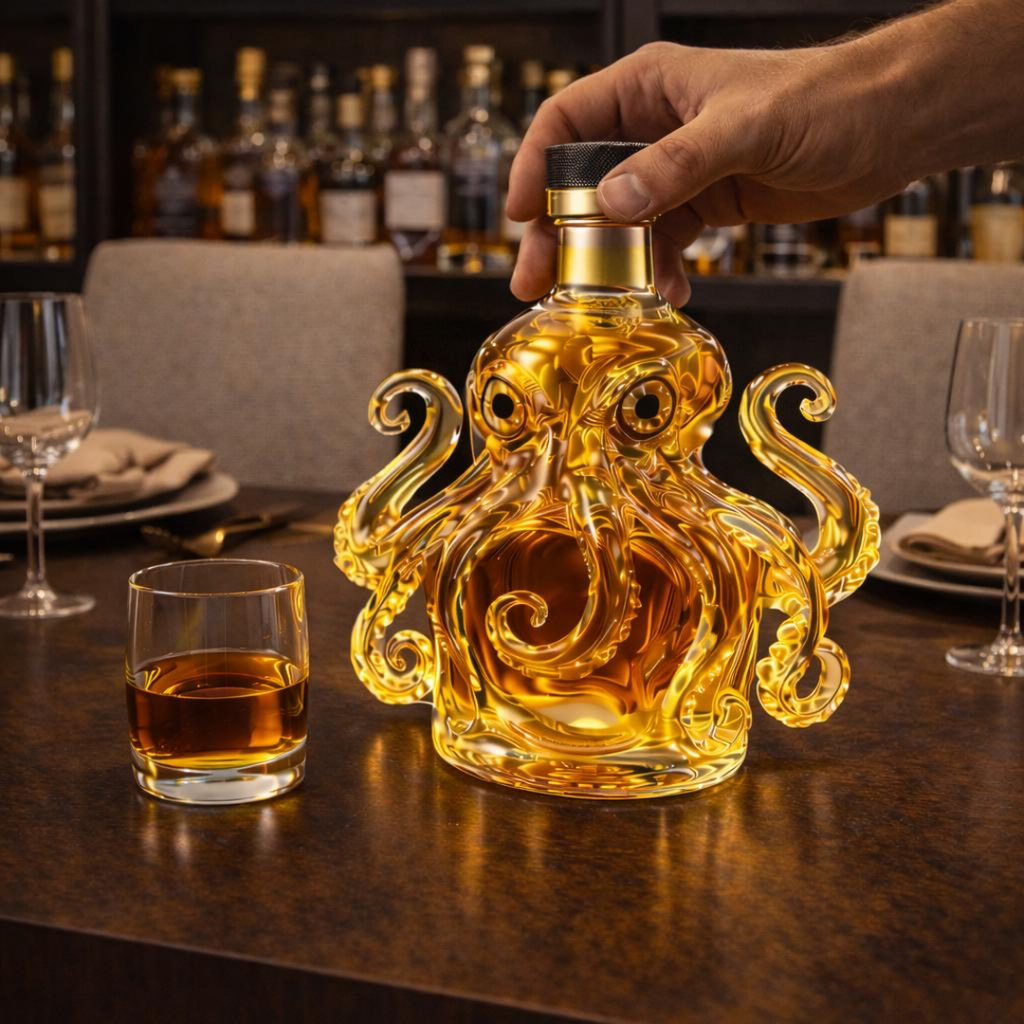Bouteille de whisky - Édition avec pieuvre