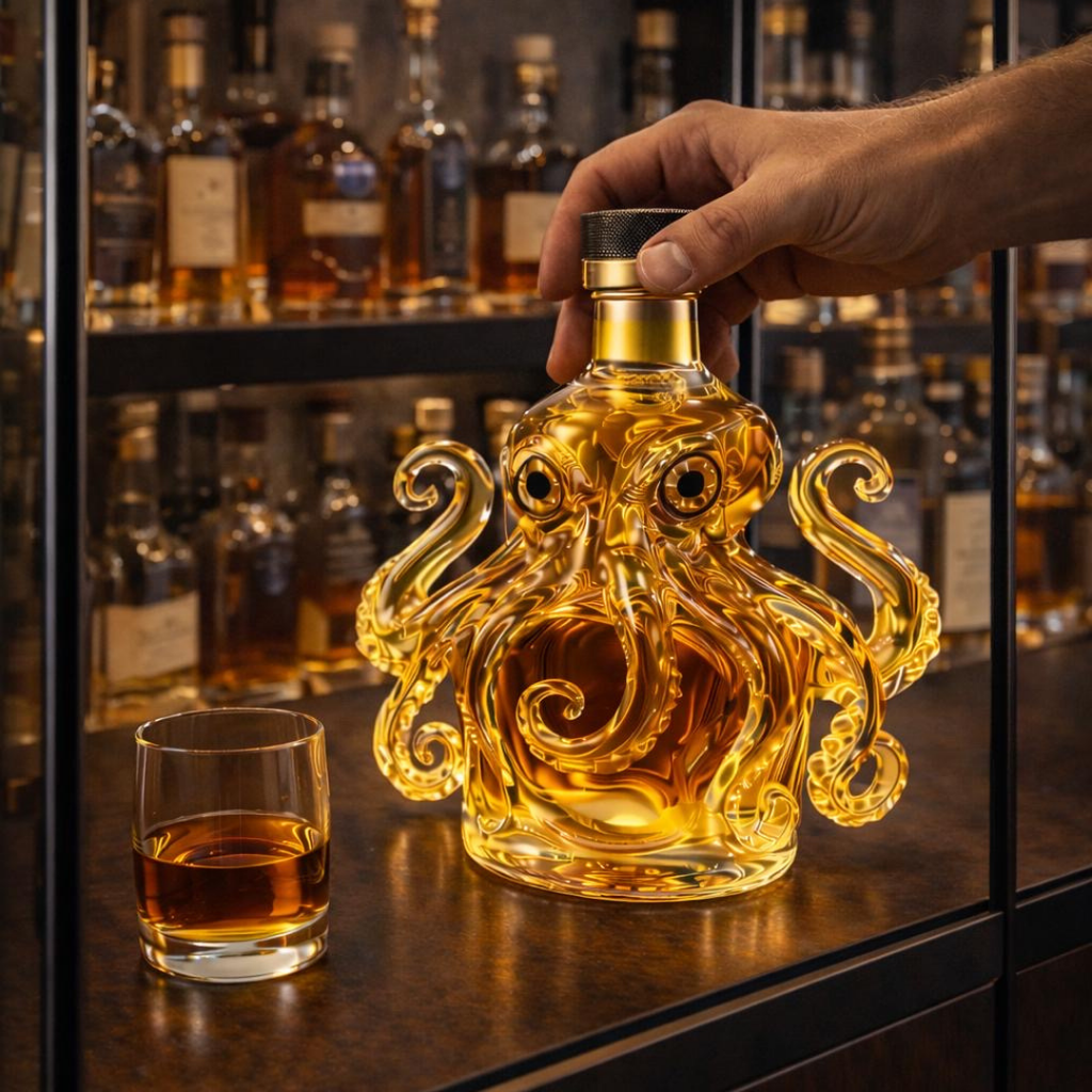 Bouteille de whisky - Édition avec pieuvre