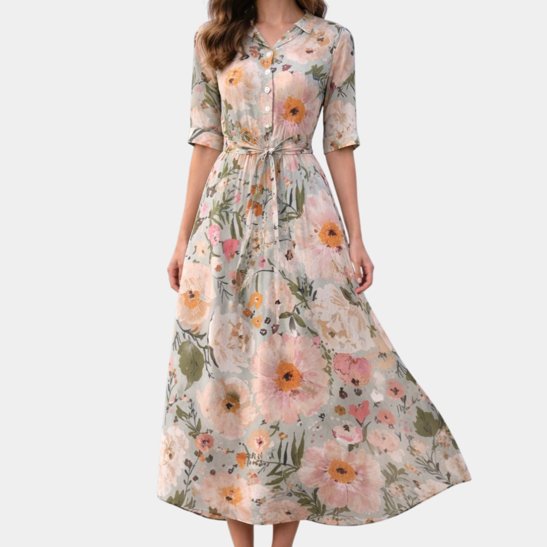 Aurélie | Robe d'été fleurie chaude