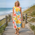 Ella | Robe Midi Florale Pastel
