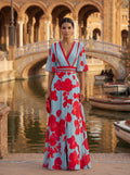 Pilar | Élégante robe longue avec décolleté plongeant
