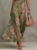 Livia | Robe Maxi Halter Fleurie
