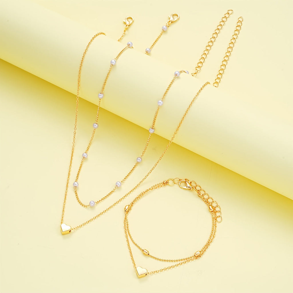 Ensemble de Collier et Bracelet Minimaliste Élégant