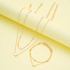 Ensemble de Collier et Bracelet Minimaliste Élégant