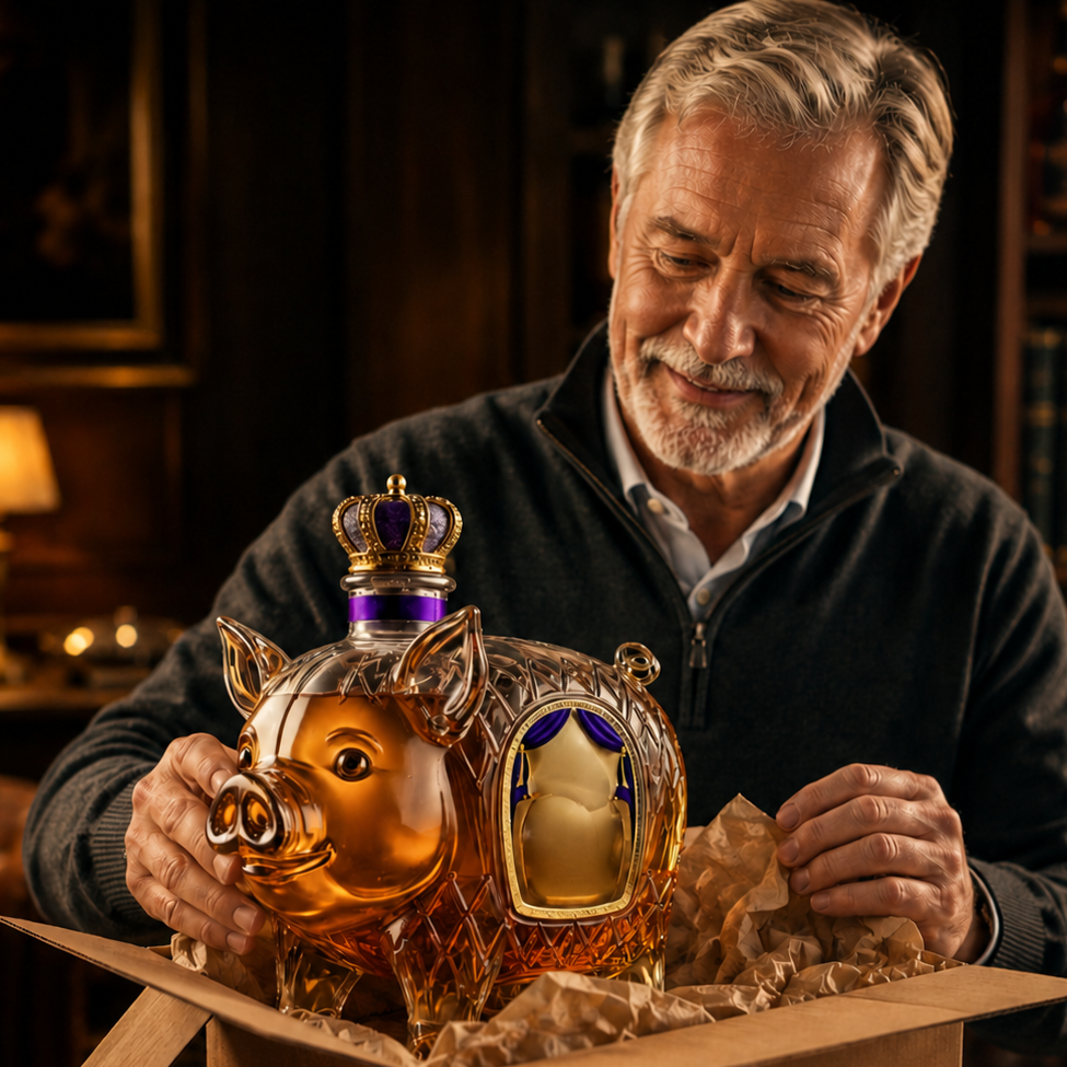 Bouteille de Whisky - Édition Porcine
