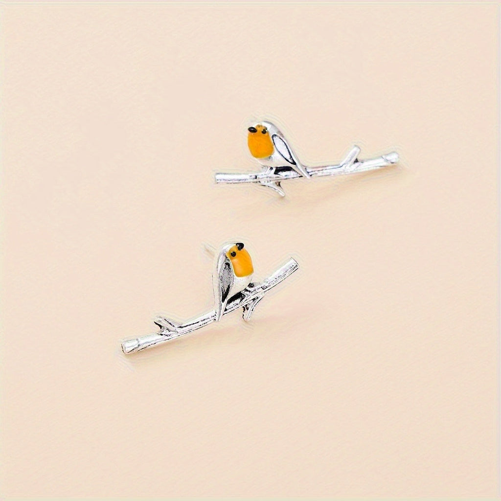 Boucles d'oreilles Oiseau Délicat Fait Main