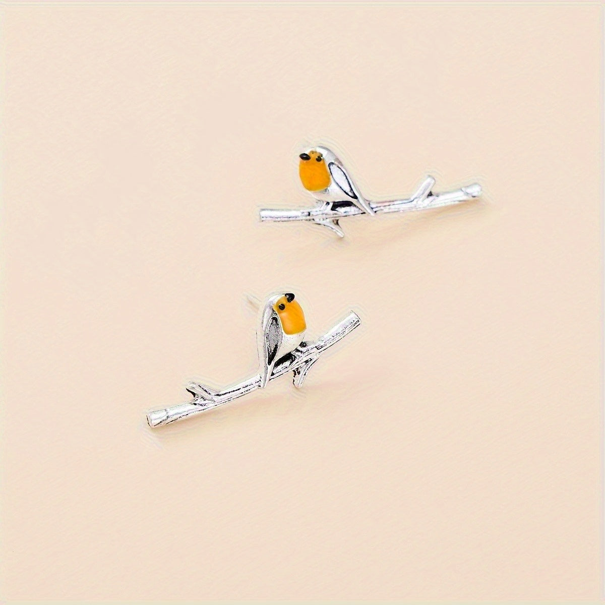 Boucles d'oreilles Oiseau Délicat Fait Main