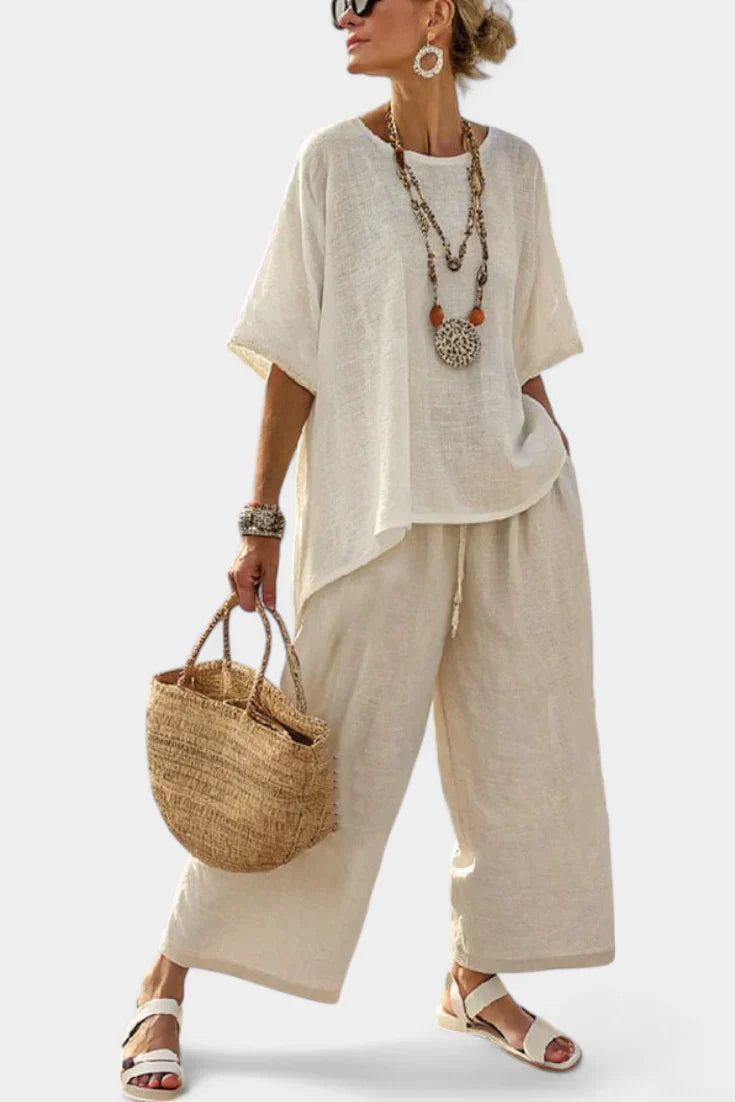 Drevon | Blouse Minimaliste Confortable & Pantalons Amples