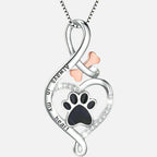 Collier Lycklig Tass avec Cœur, Os et Symbole Infini