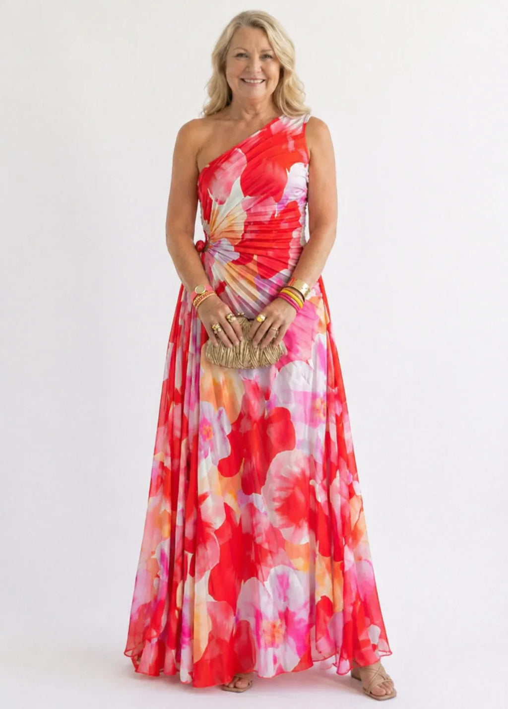 Rose | Robe de Soirée Tropicale Vibrante