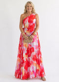 Rose | Robe de Soirée Tropicale Vibrante