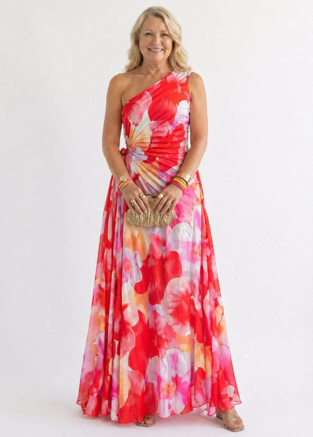 Rose | Robe de Soirée Tropicale Vibrante