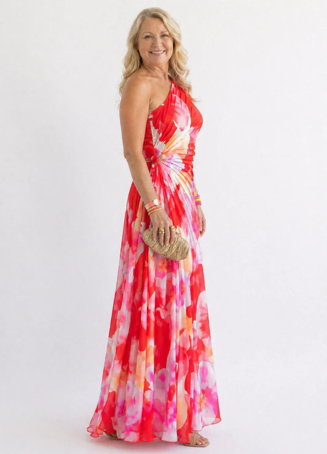 Rose | Robe de Soirée Tropicale Vibrante