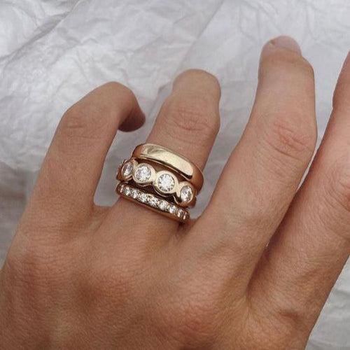 Bague en Or Forgé avec Zirconia