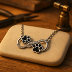 Collier Symbole d'Infini avec Zirconia - Design Suspendu
