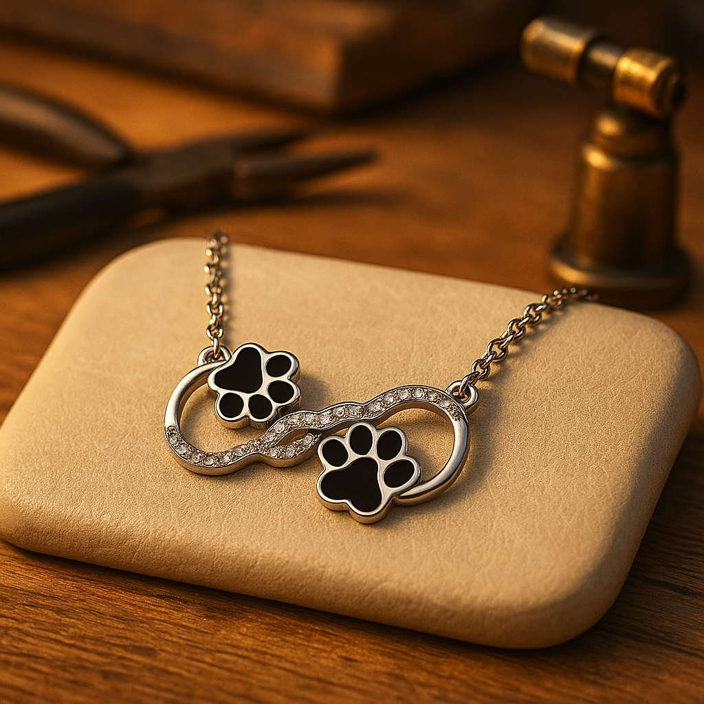 Collier Symbole d'Infini avec Zirconia - Design Suspendu