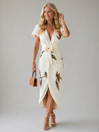 Catherine | Robe Wrap Élégante