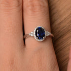 Bague Ovale en Saphir Midnight Majesty