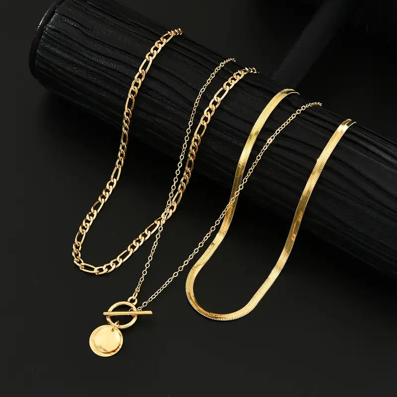 Collier élégant en texture dorée