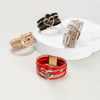 Bracelet Boho Multicouche en Cuir