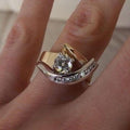 Bague Irrégulière en Or et Argent Radiance