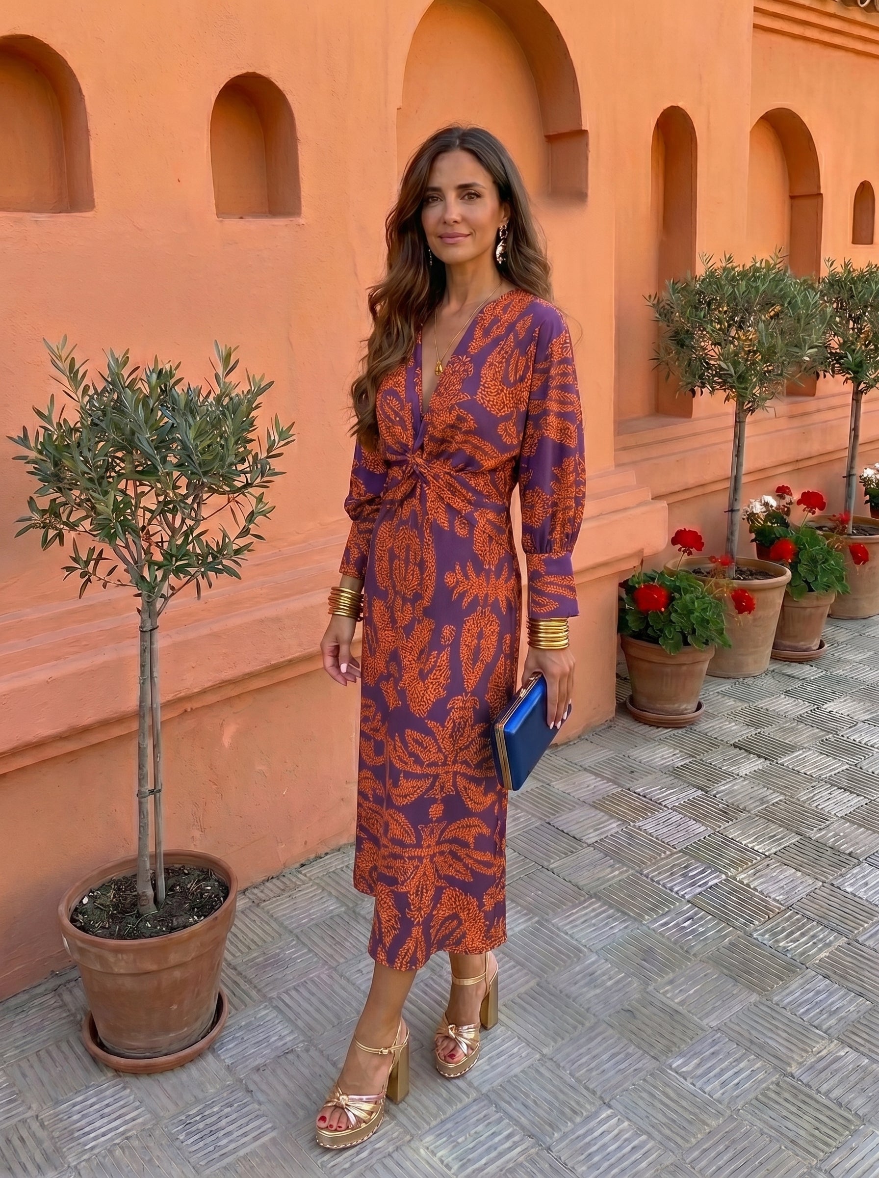 Silvia™ | Robe midi à imprimé