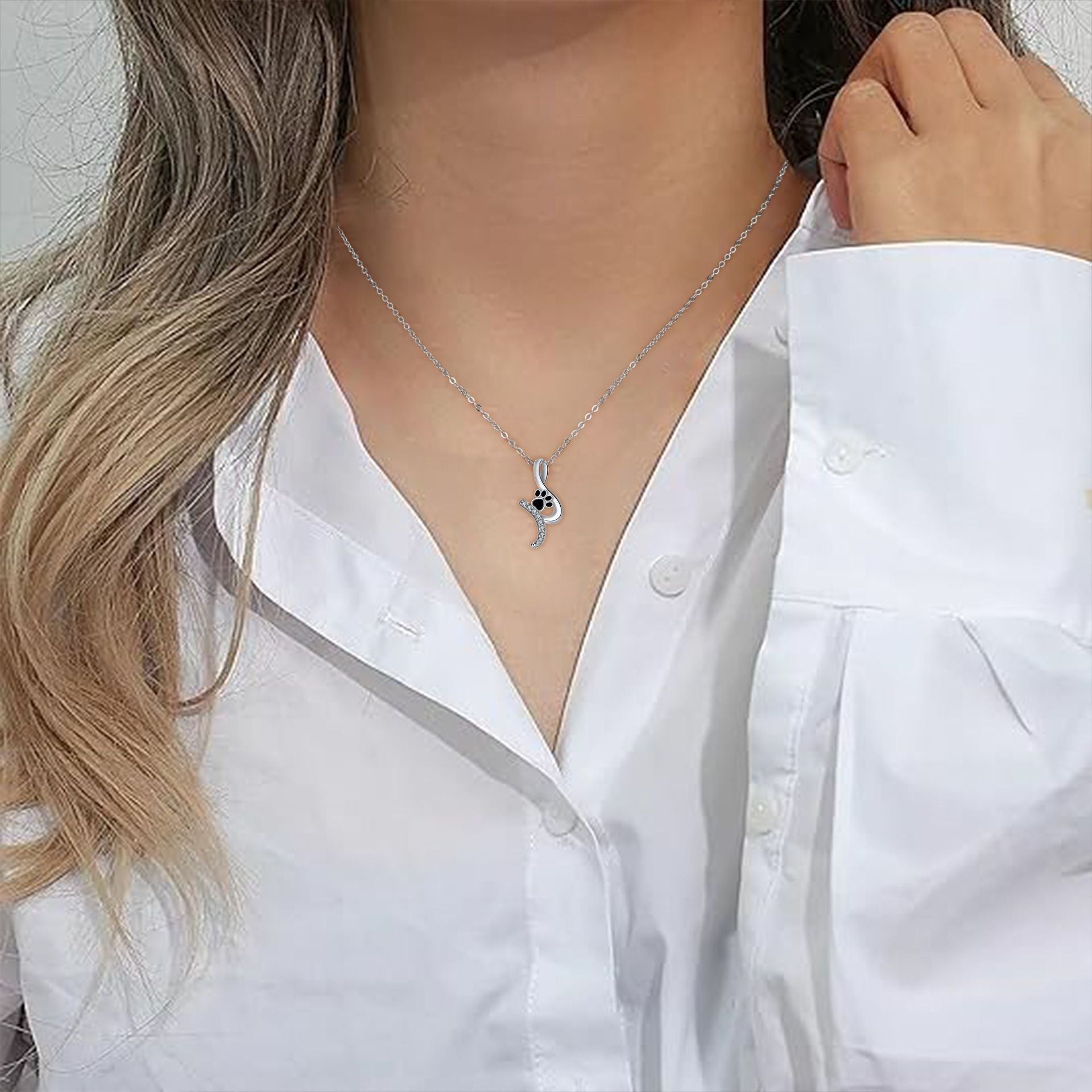 Collier Pendentif Empreinte de Tasse Charmant