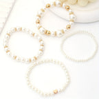 Ensemble de bracelets élégants en forme de cœur avec perles