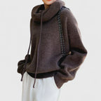 Marie | Pull Douillet avec Col Haut et Capuche