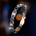 Bague de Bande Constellation Saphir Minuit