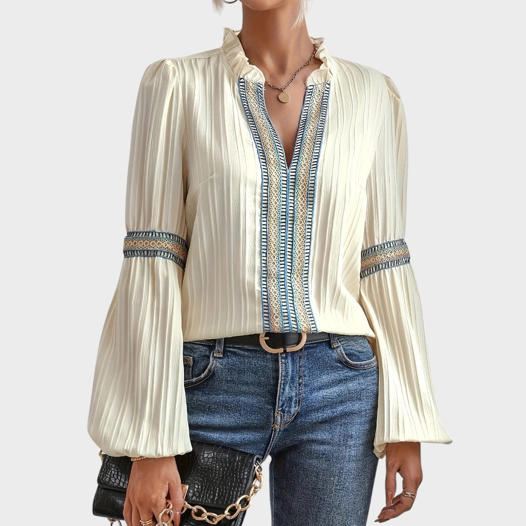 Lola | Blouse vintage avec décolleté en V