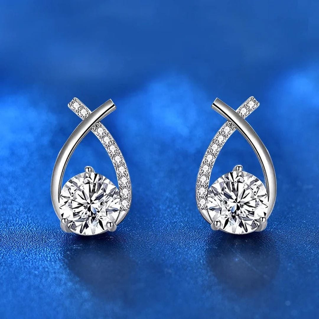 Boucles d'Oreilles en Cubique en Forme de Goutte Tordue de Luxe