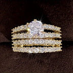 Ensemble de Bagues Halo Rayonnant