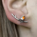 Boucles d'oreilles Oiseau Délicat Fait Main