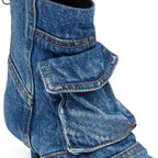 Vega - Bottines de design cargo en tissu denim