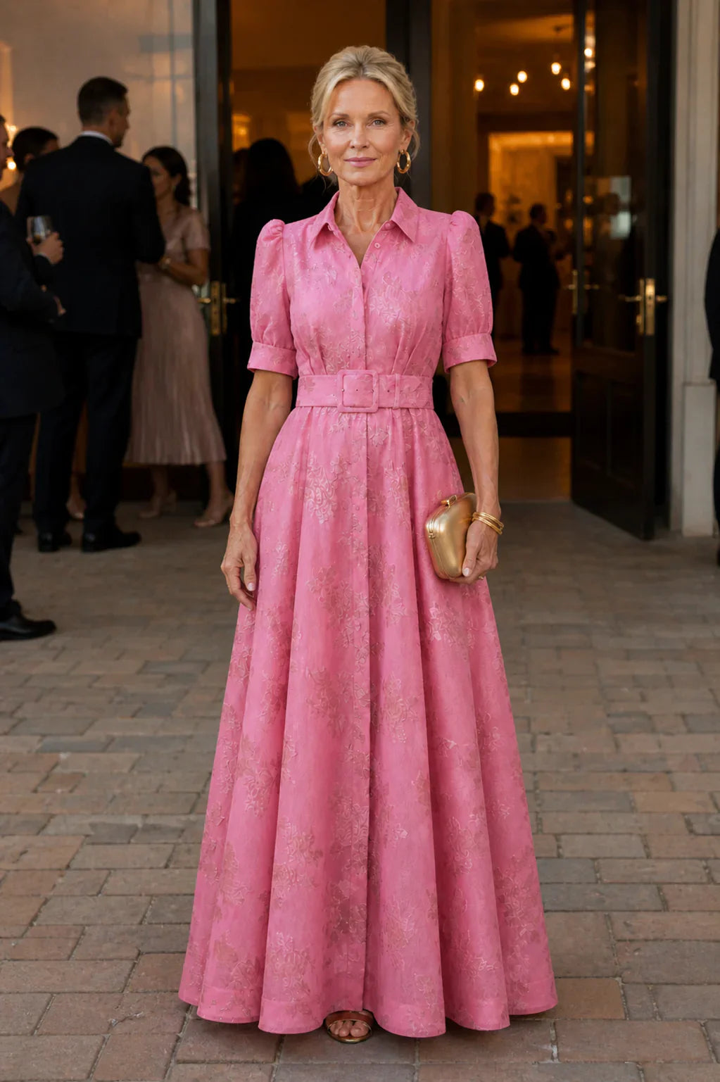 Eleanor & Rose™ | Robe maxi florale ceinturée