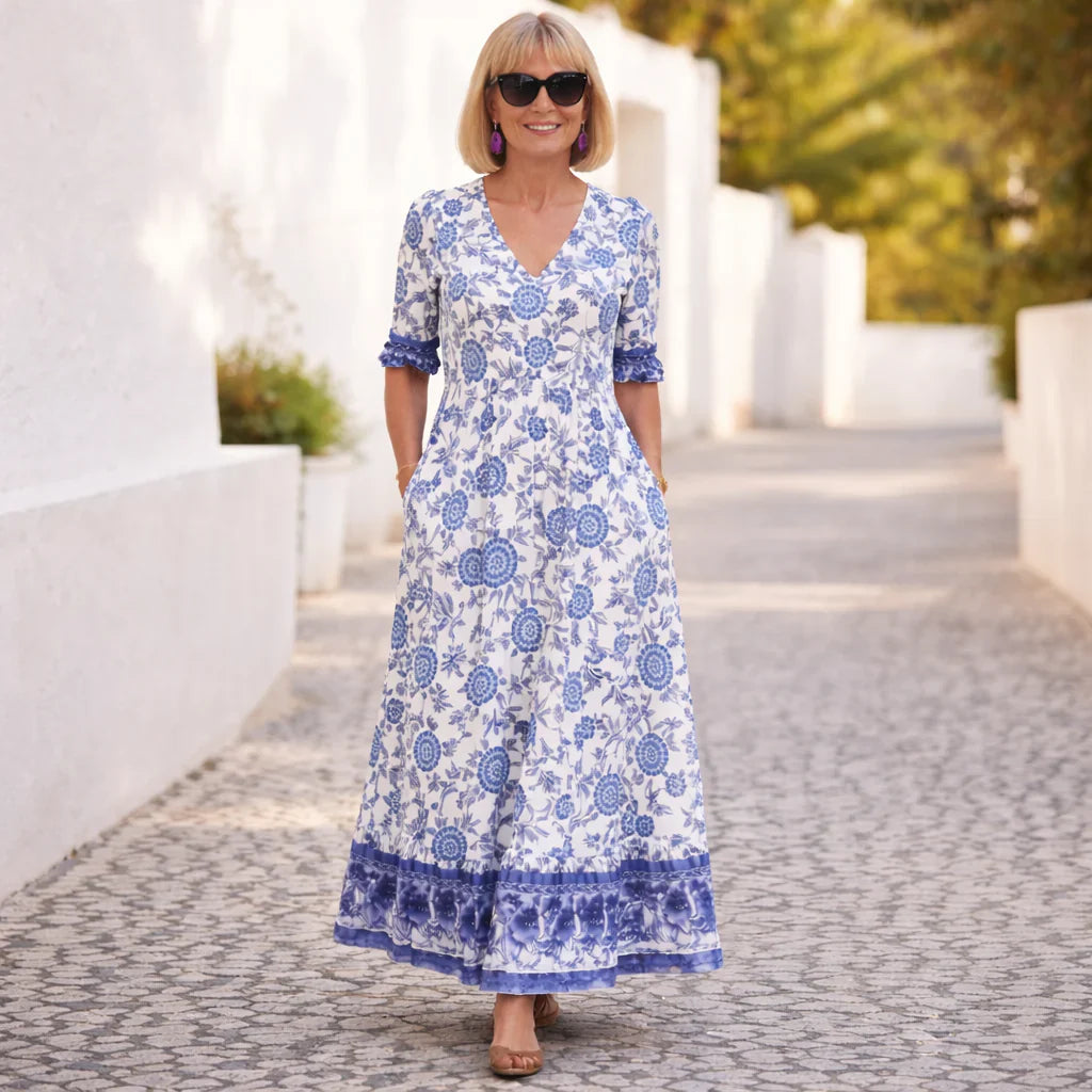 Ellie | Robe Florale Élégante avec une Ambiance Aérée