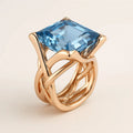 Bague Vintage en Or avec Pierre Bleue
