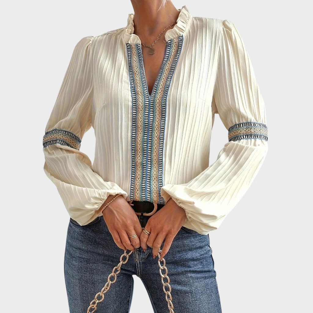 Lola | Blouse vintage avec décolleté en V