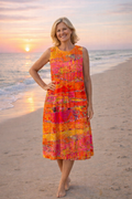 Faye | Robe Midi Coucher de Soleil