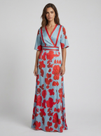 Pilar | Élégante robe longue avec décolleté plongeant
