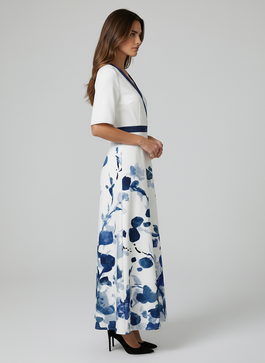 Pilar | Élégante robe longue avec décolleté plongeant