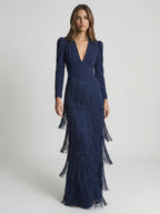 Salvia | Robe à franges