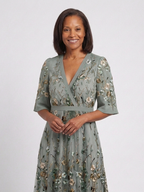 Cayetana | Robe longue avec imprimé floral et décolleté en V