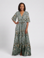 Cayetana | Robe longue avec imprimé floral et décolleté en V