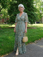 Cayetana | Robe longue avec imprimé floral et décolleté en V