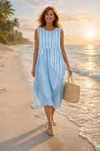 Kate | Robe Midi Sans Manches Confortable